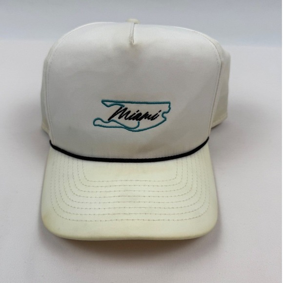 Imperial Sports Other - Imperial Sports Miami‎ F1 Track Snapback Hat White Teal Adjustable